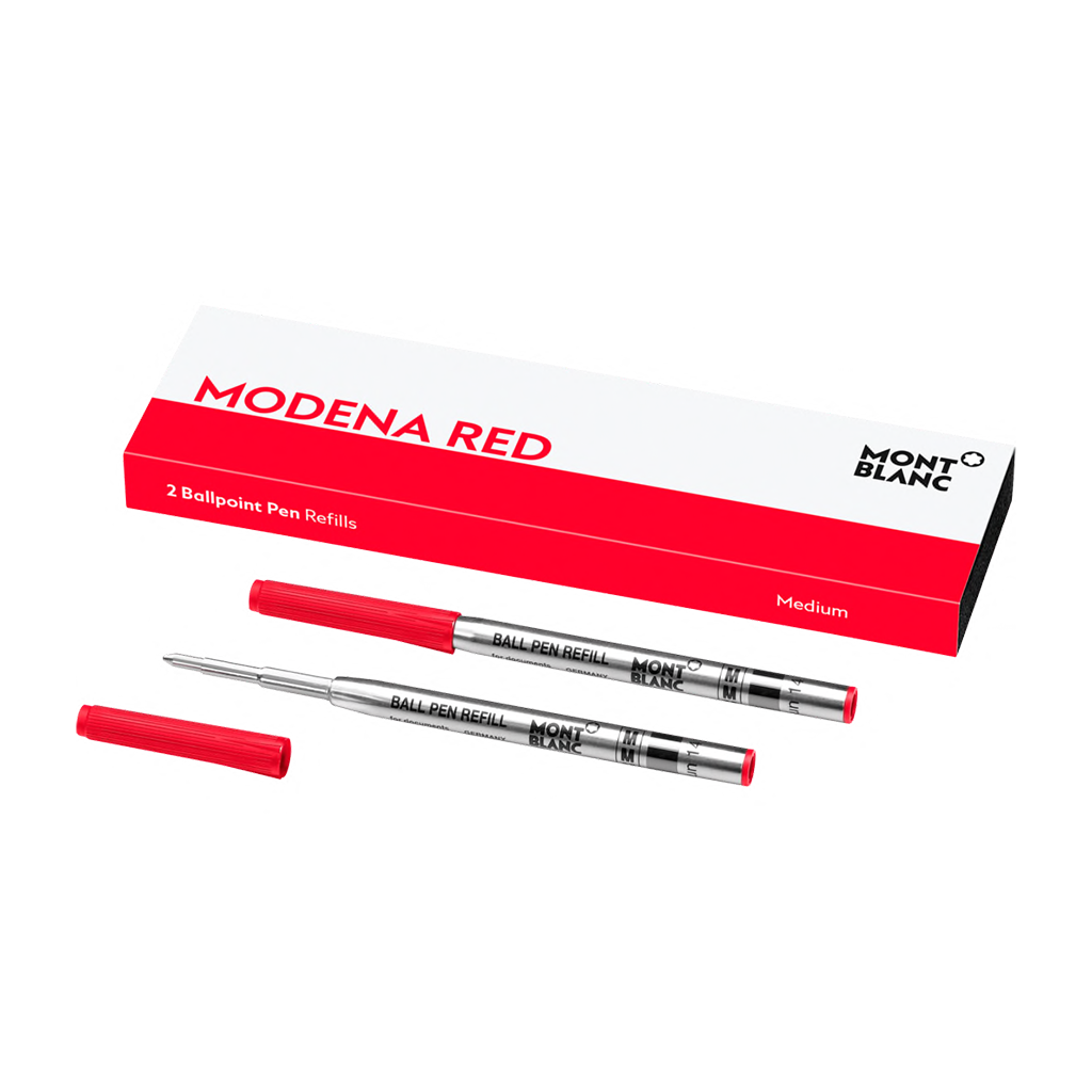 2 Ballpoint Pen Refills (M) Modena Red