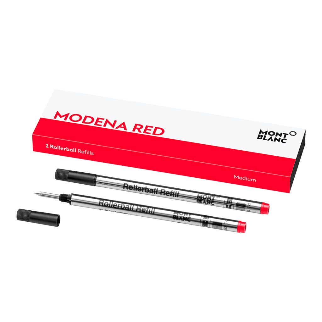 2 recharges pour rollerball (M), rouge Modena
