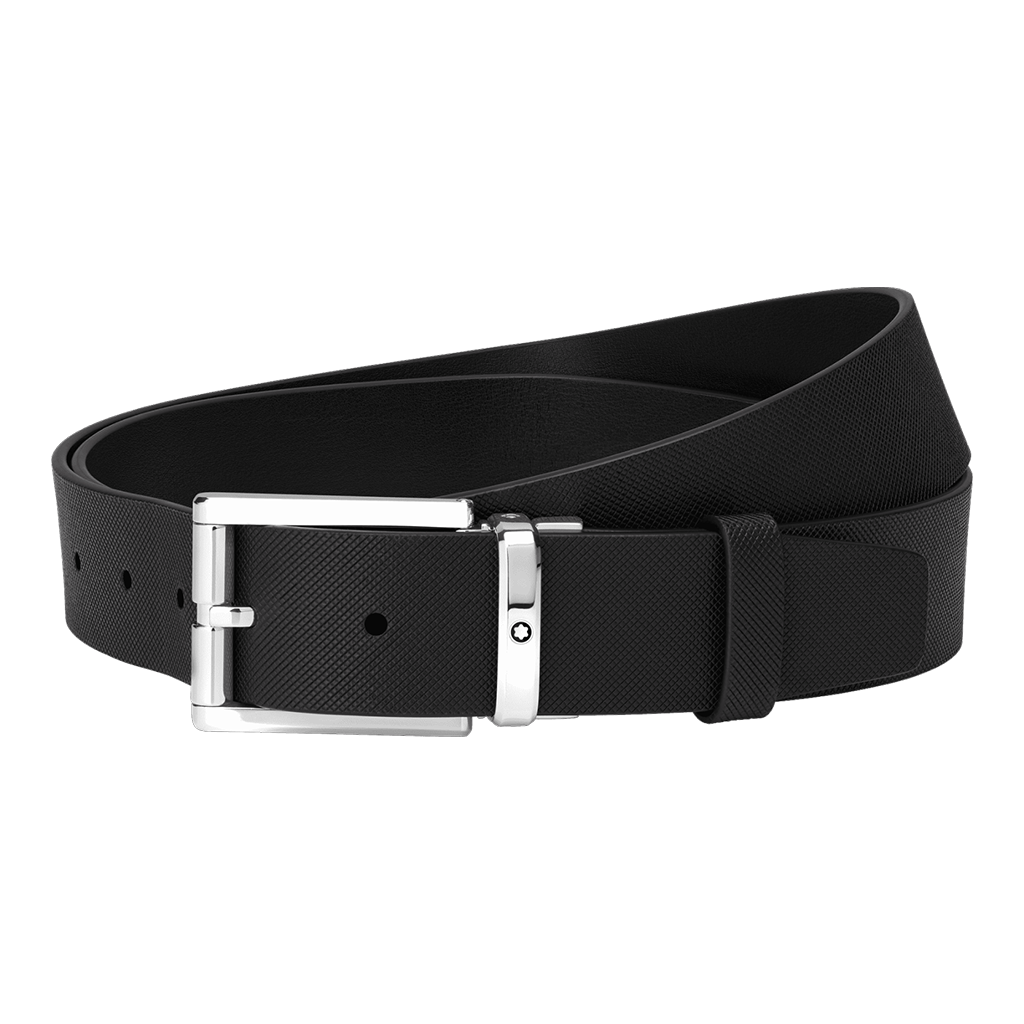 Shiny Rectangular Roller Palladium-Coated Pin Buckle Belt
