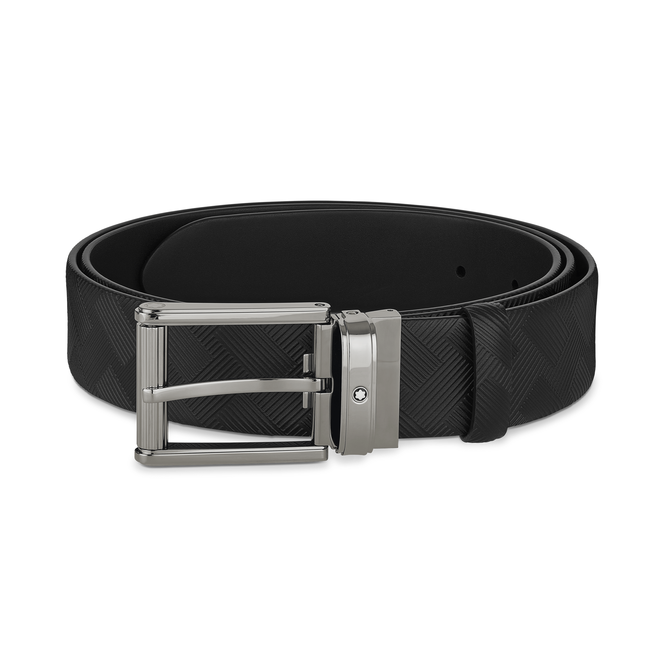 Black 35 mm leather belt
