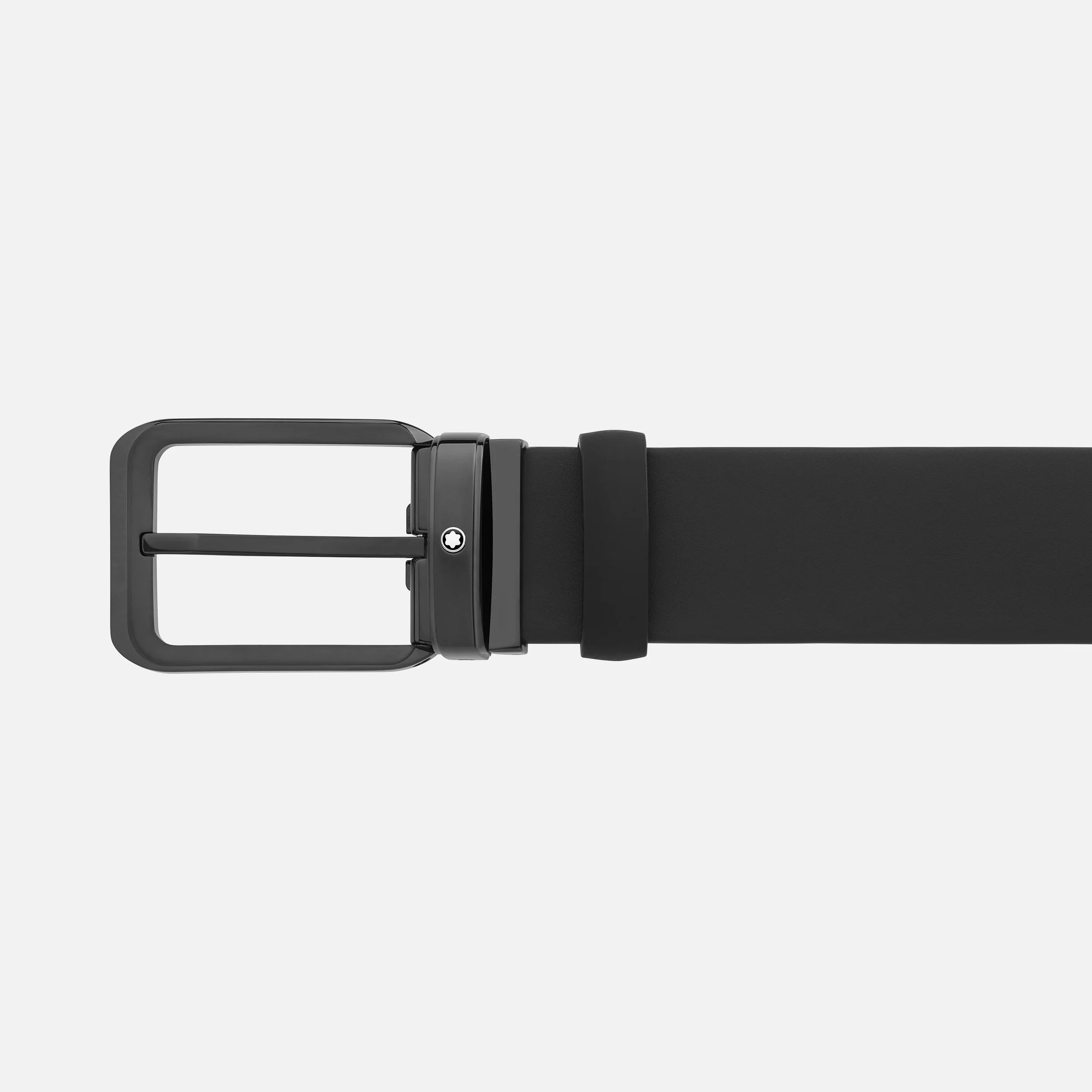 Black 35 mm reversible leather belt
