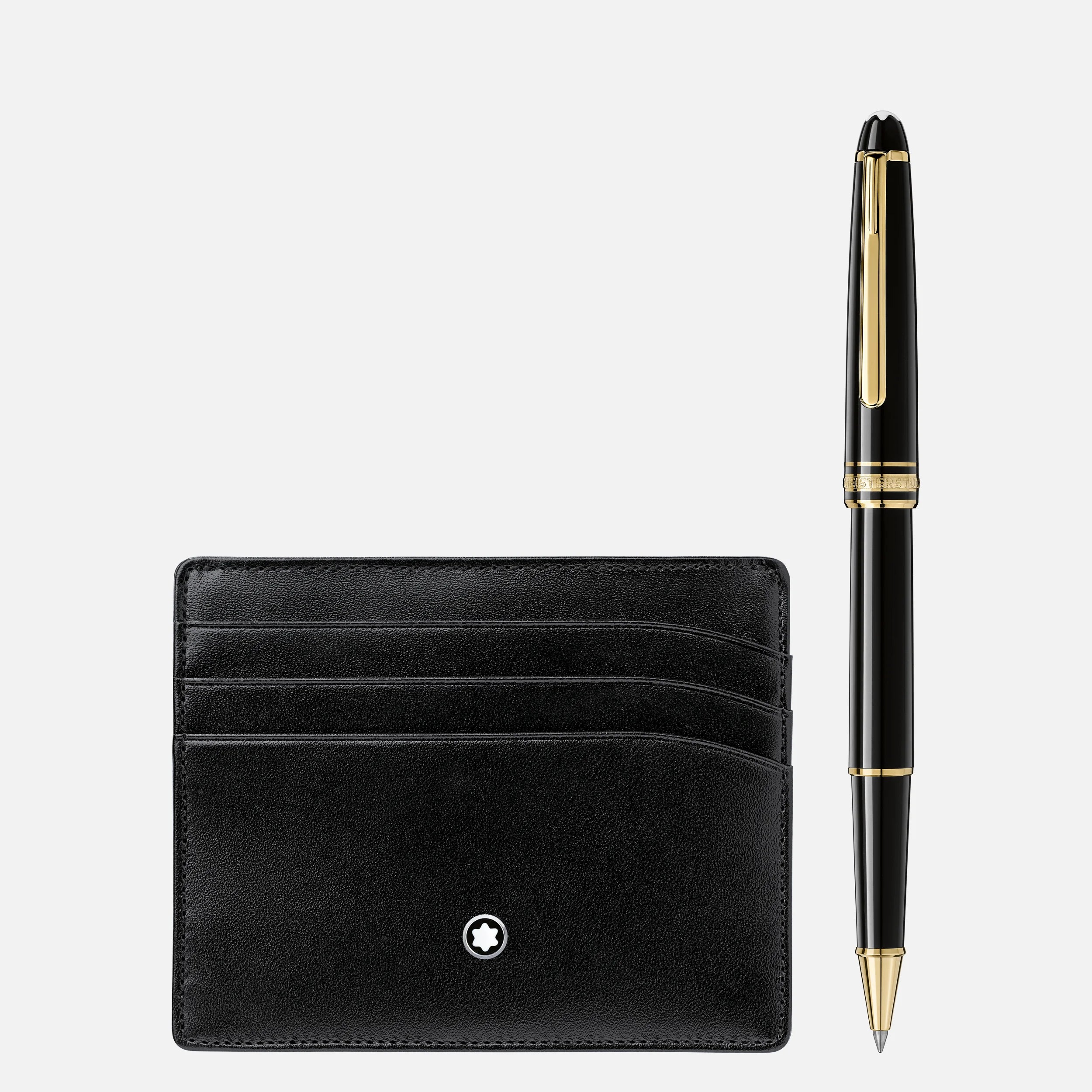 Gift Set with Meisterstück Gold line Classique Rollerball and pocket holder 6cc