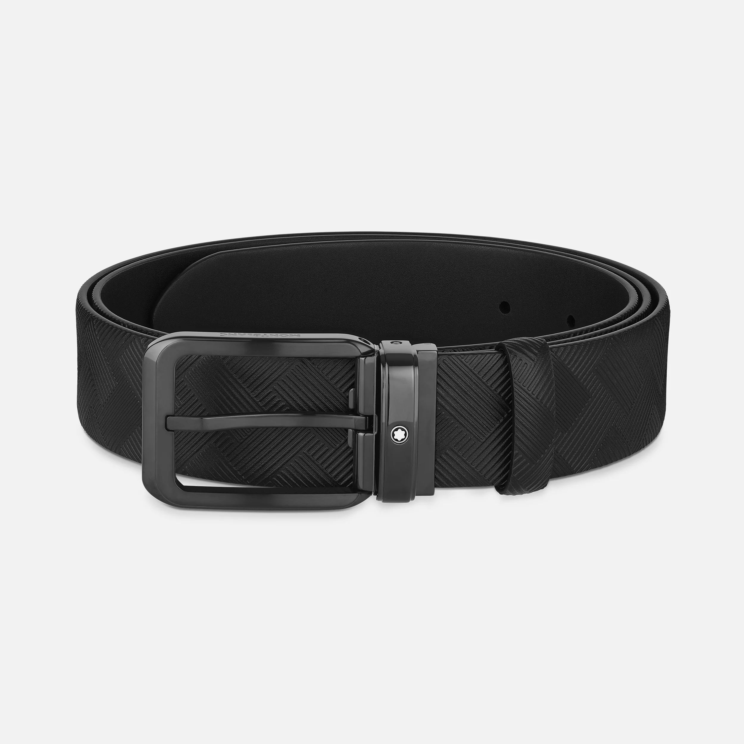 Black 35 mm reversible leather belt