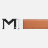 Boucle M noir/tan 35 mm ceinture réversible en cuir