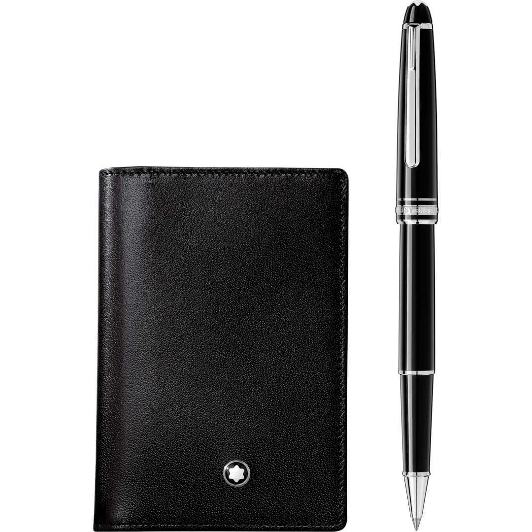 Set with Meisterstück Platinum Classique Rollerball and Business Card Holder with Gusset