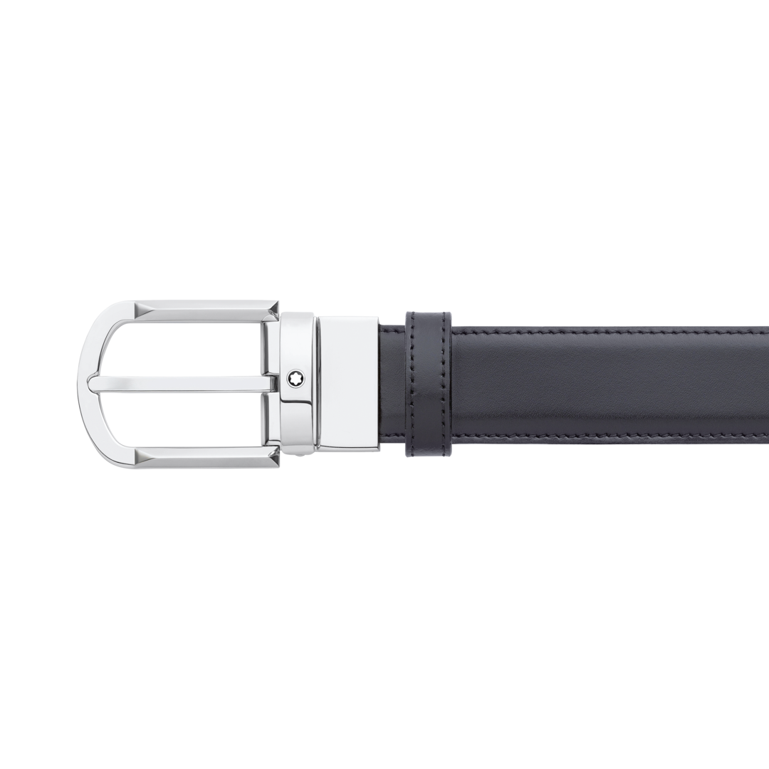 Ceinture d'affaires réversible noire/marron à découper sur mesure
