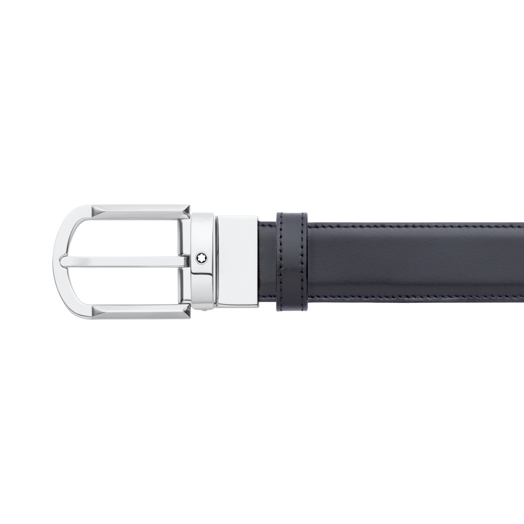 Ceinture d'affaires réversible noire/marron à découper sur mesure