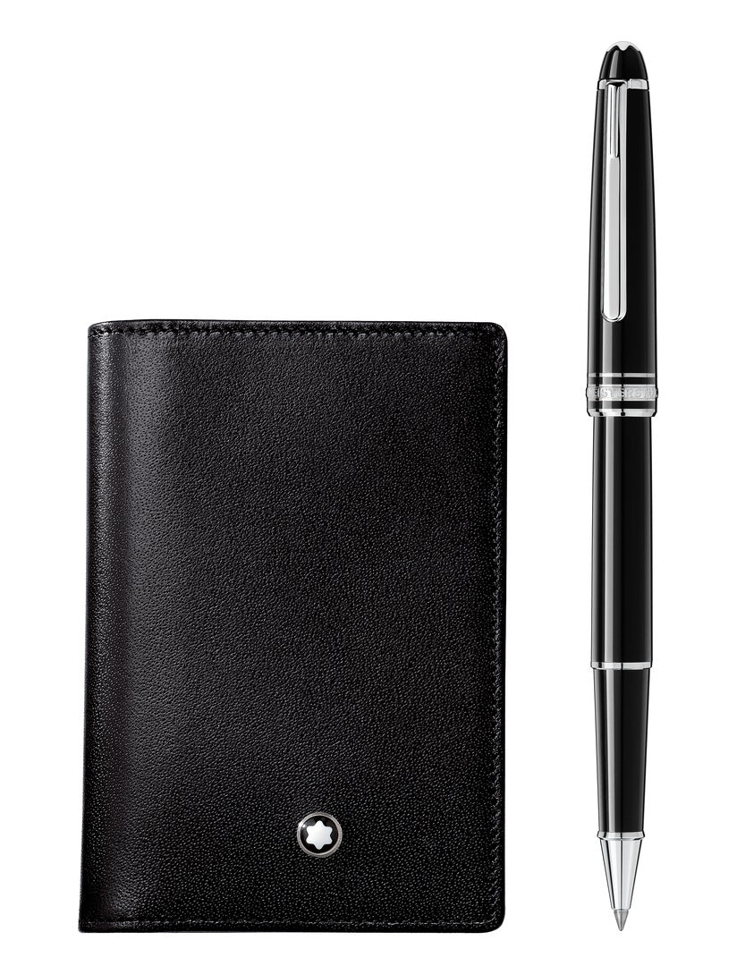 Set with Meisterstück Platinum Classique Rollerball and Business Card Holder with Gusset