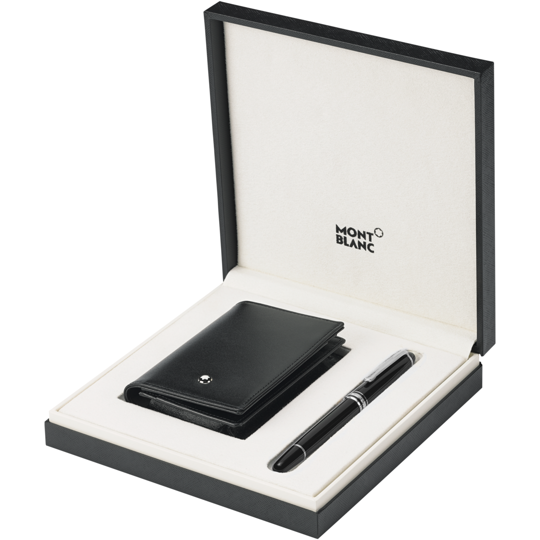 Set with Meisterstück Platinum Classique Rollerball and Business Card Holder with Gusset