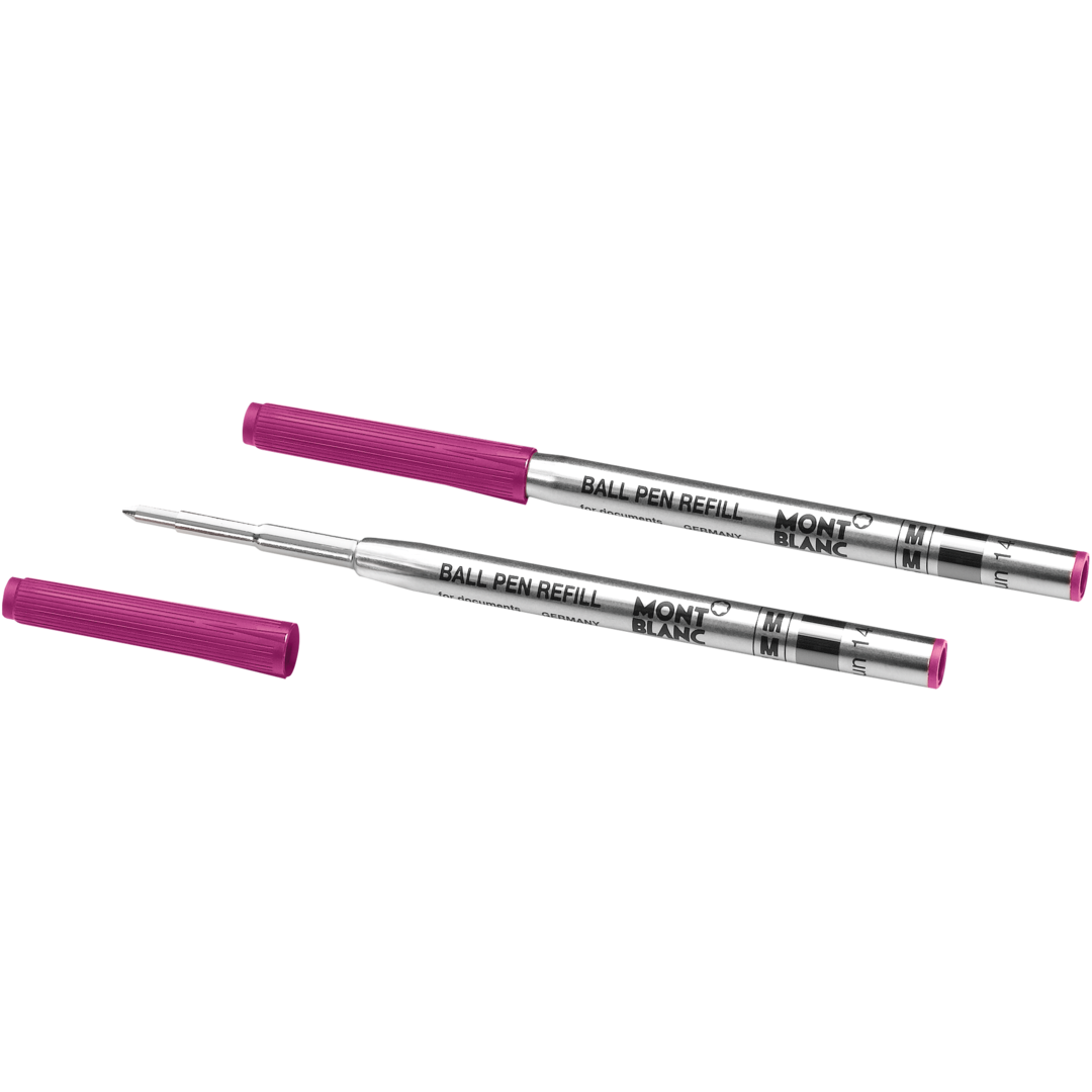 2 Ballpoint Refills (M), Pop Pink