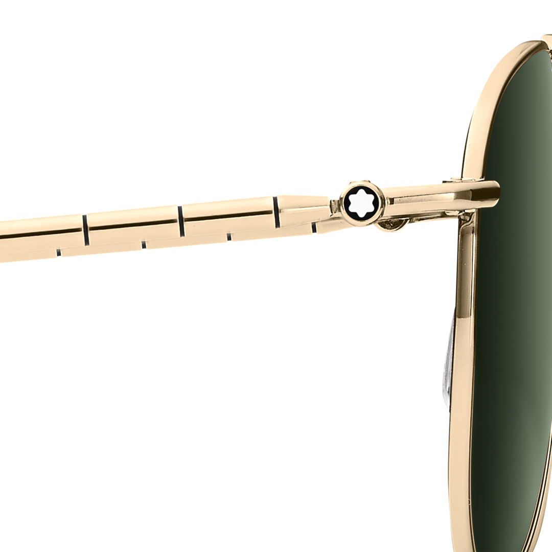 Squared Sunglasses with Gold Coloured Metal Frame