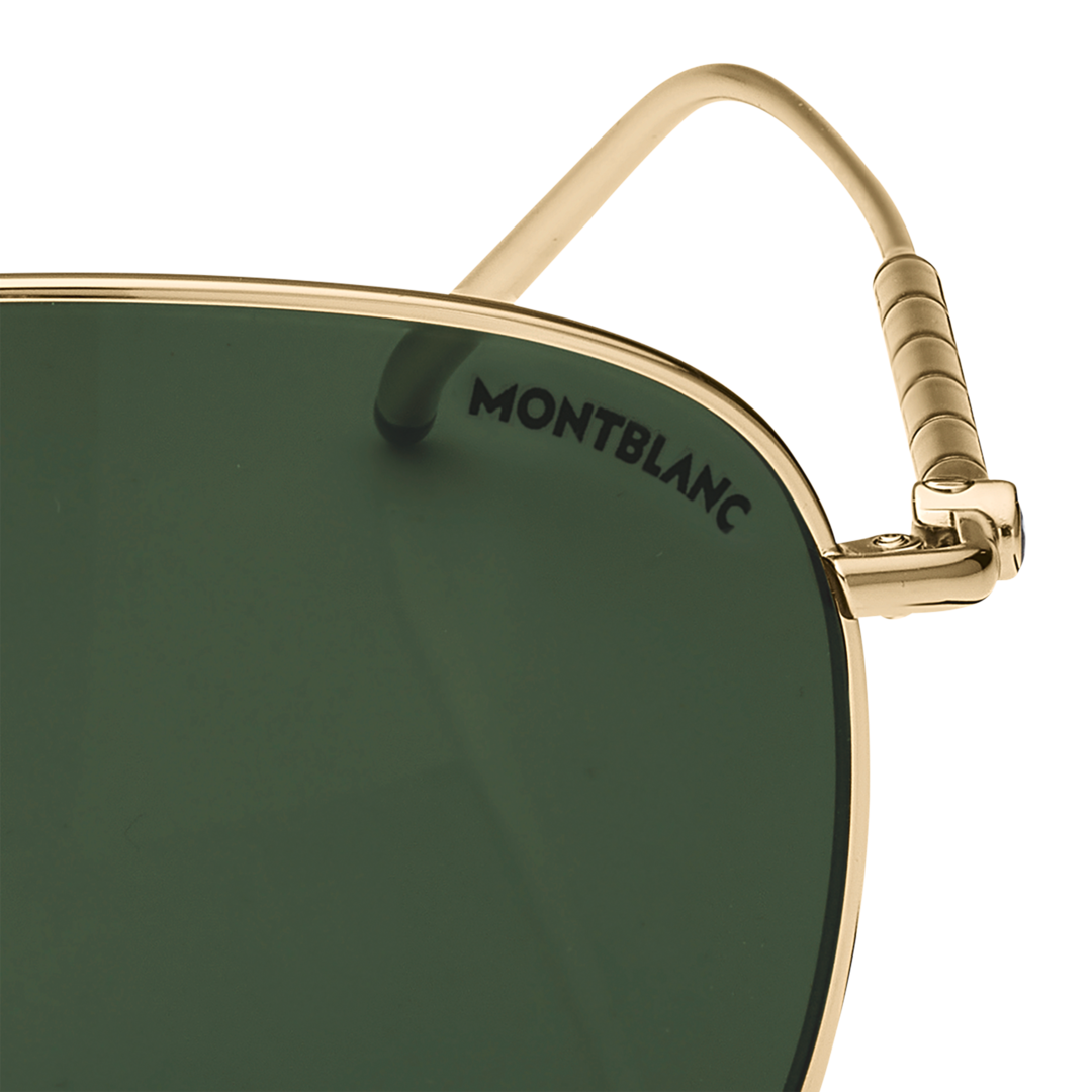 Squared Sunglasses with Gold Coloured Metal Frame