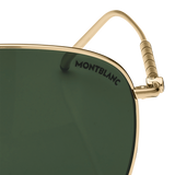 Squared Sunglasses with Gold Coloured Metal Frame