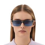 Rectangular Sunglasses with Grey Coloured Acetate Frame