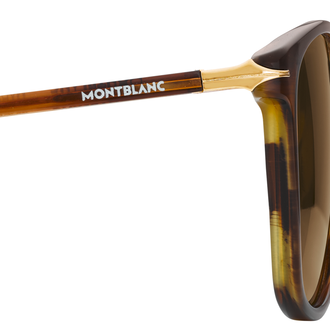 Squared Sunglasses With Brown-Colored Acetate Frame