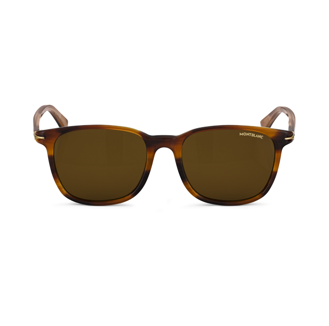 Squared Sunglasses With Brown-Colored Acetate Frame