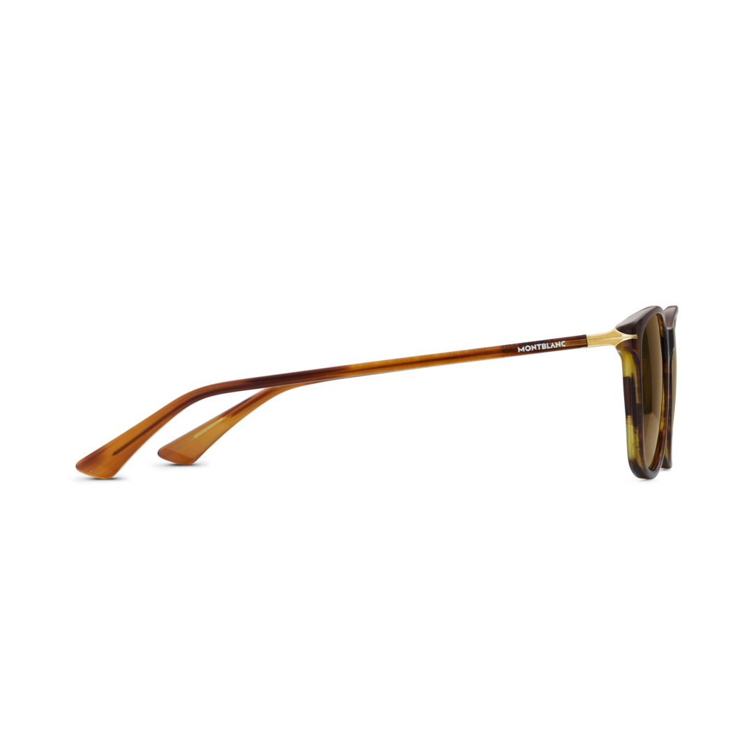 Squared Sunglasses With Brown-Colored Acetate Frame