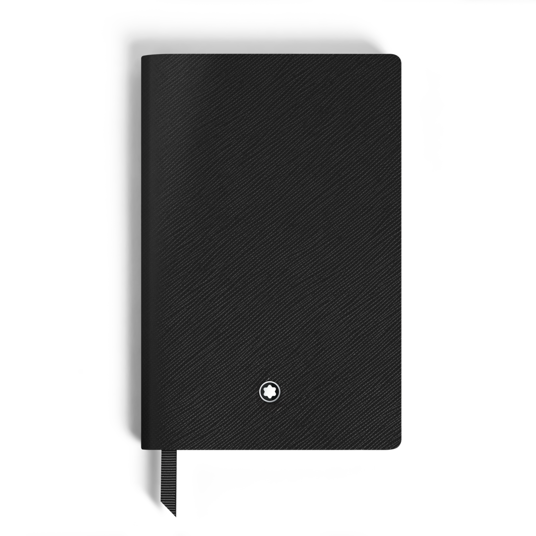 Notebook Small, Saffiano Leather, Black - Blank Pages