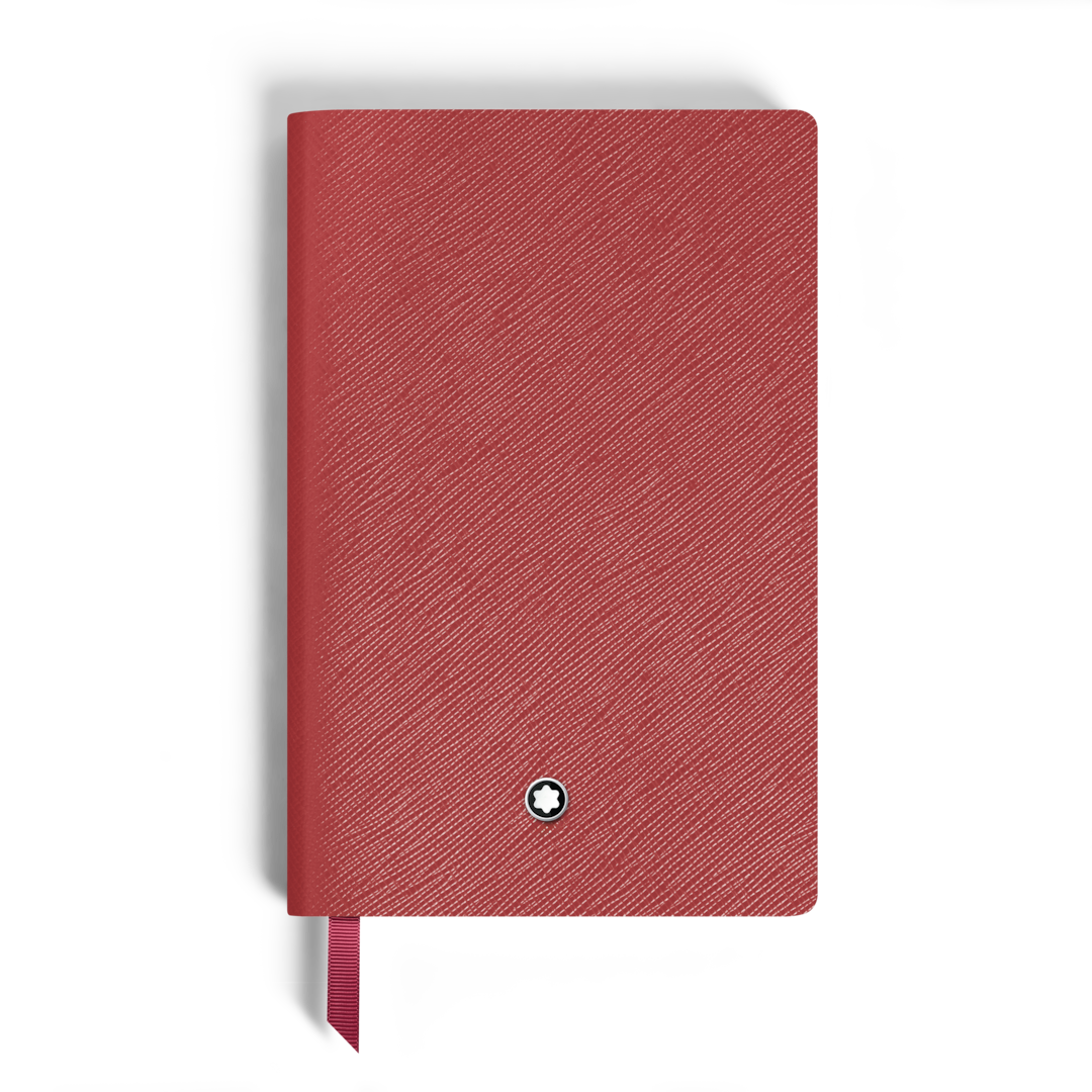 Notebook Small, Brick Red Leather, Red, Lined Pages