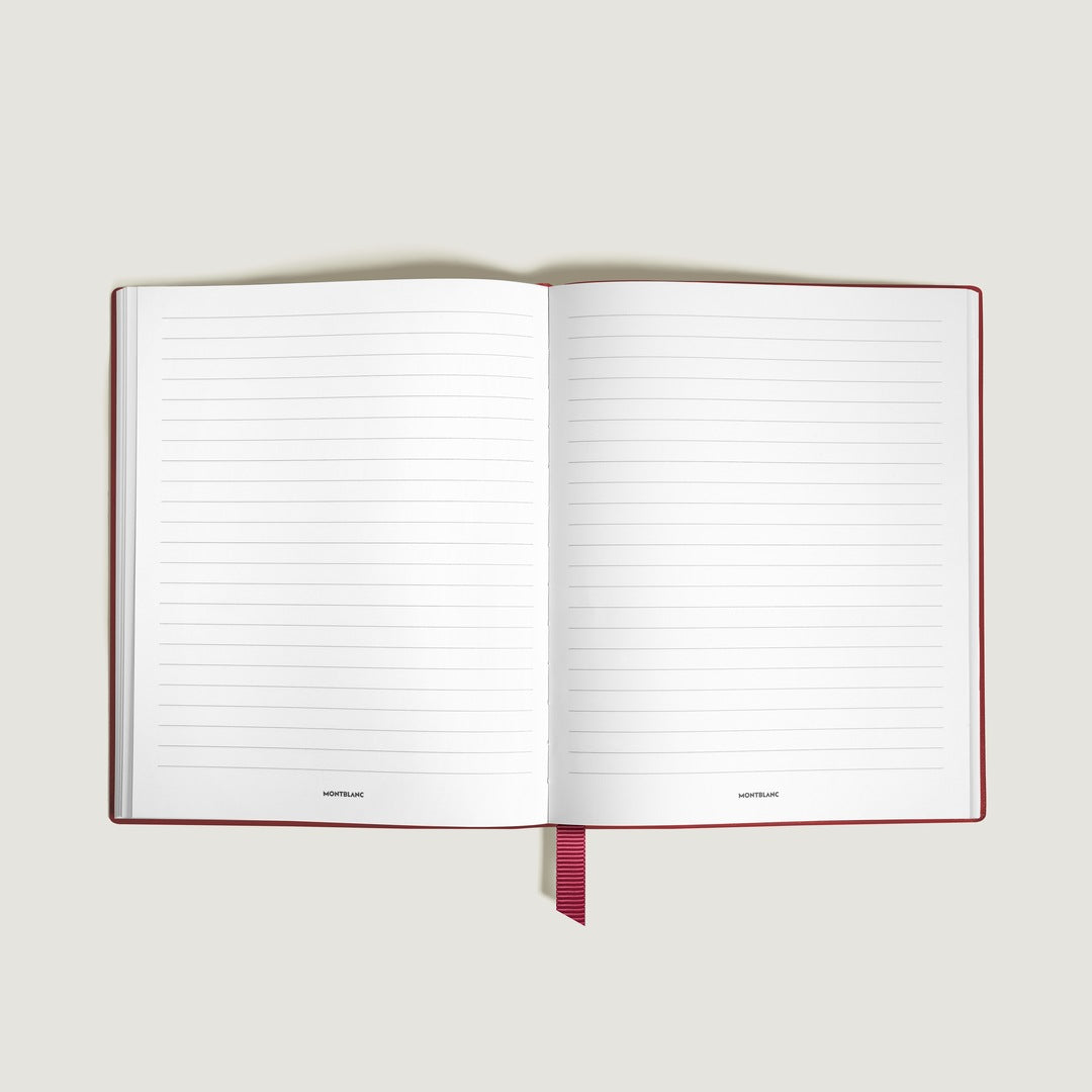 Notebook Small, Brick Red Leather, Red, Lined Pages