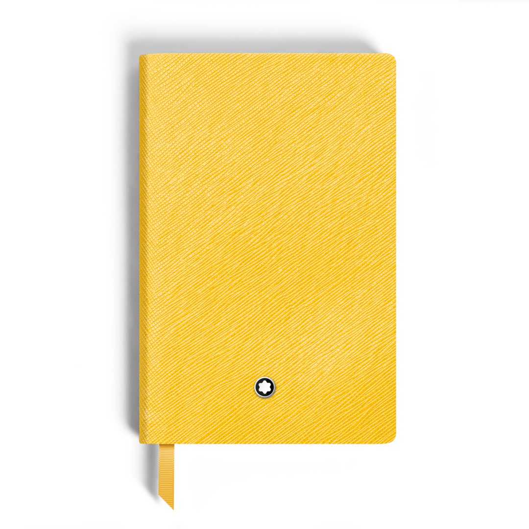 Notebook Small, Saffiano Leather, Modena Yellow - Lined Pages