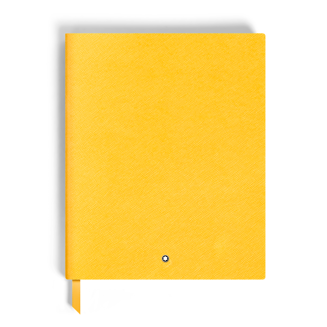 Notebook Large, Saffiano Leather, Modena Yellow - Lined Pages