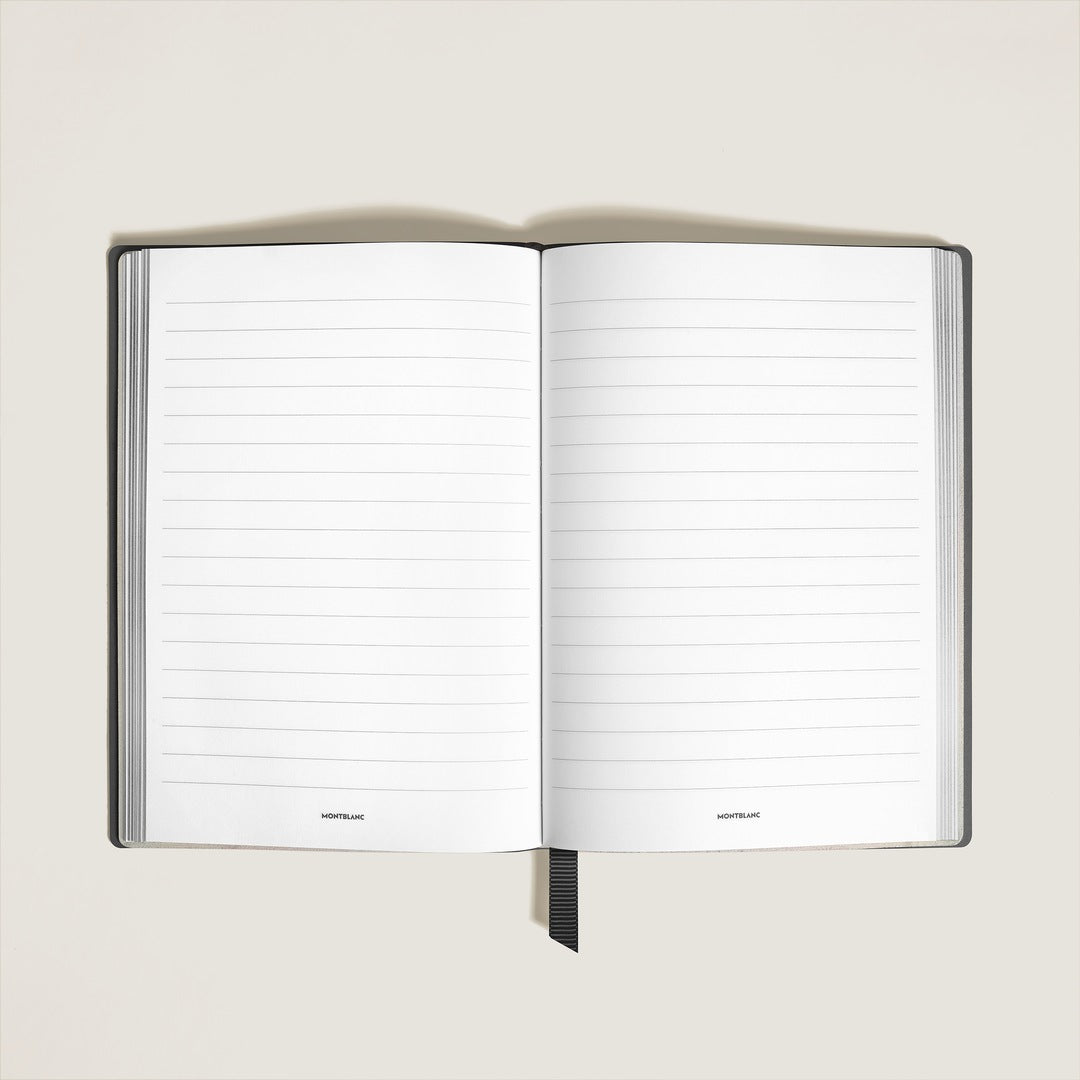 Notebook Medium, Saffiano Leather, Black - Lined Pages