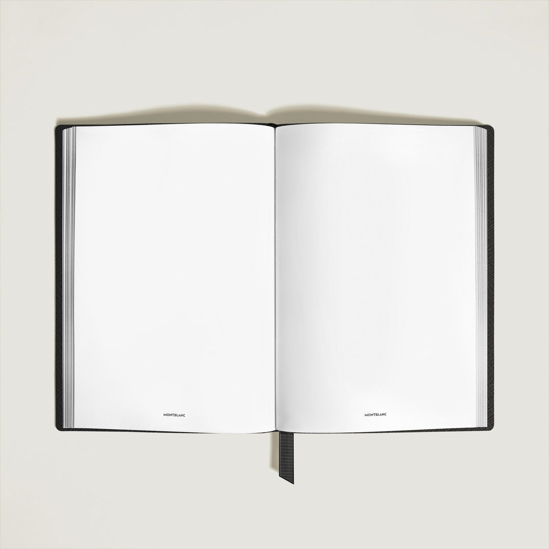 Notebook Medium, Saffiano Leather, Black - Blank Pages