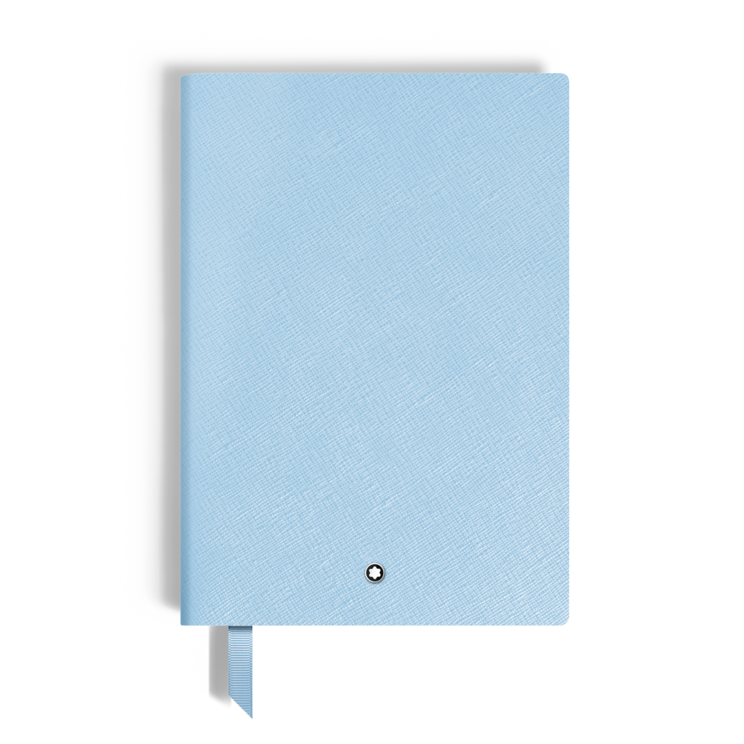 Notebook Medium, Saffiano Leather, Pale Blue - Lined Pages