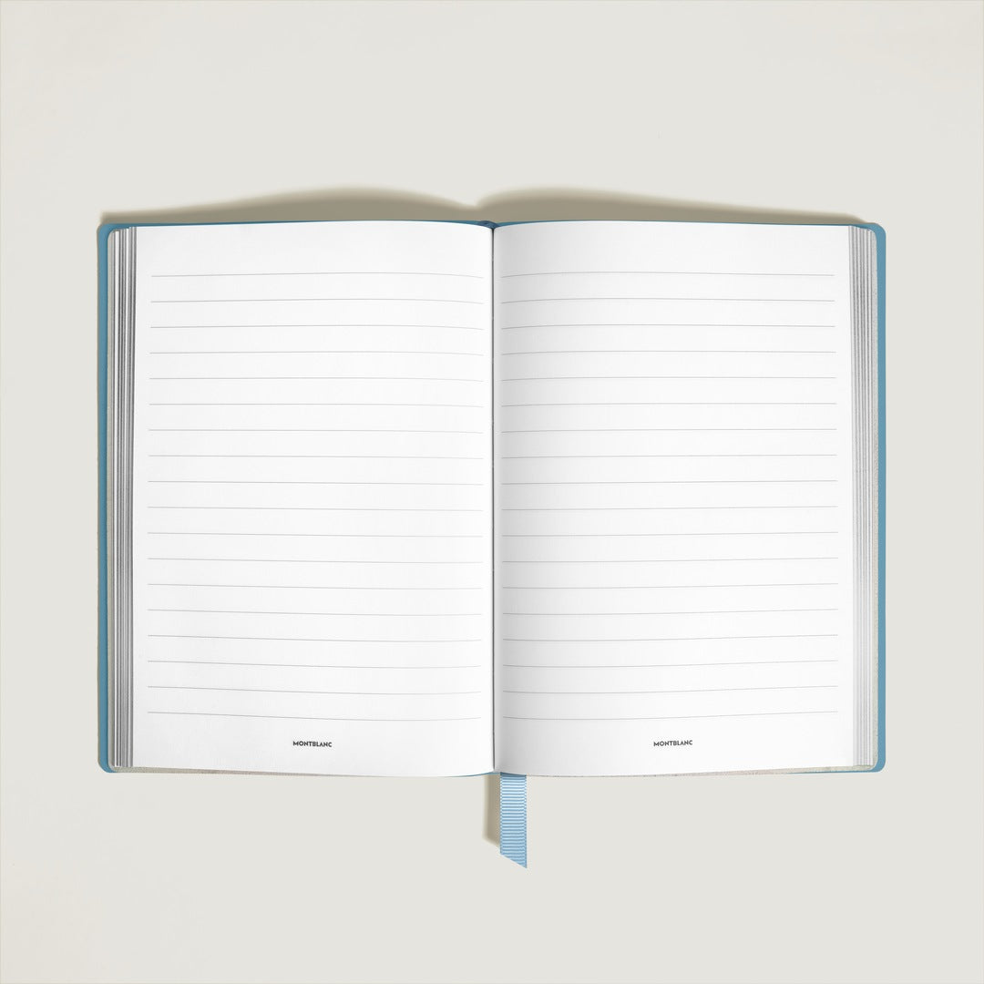 Notebook Medium, Saffiano Leather, Pale Blue - Lined Pages