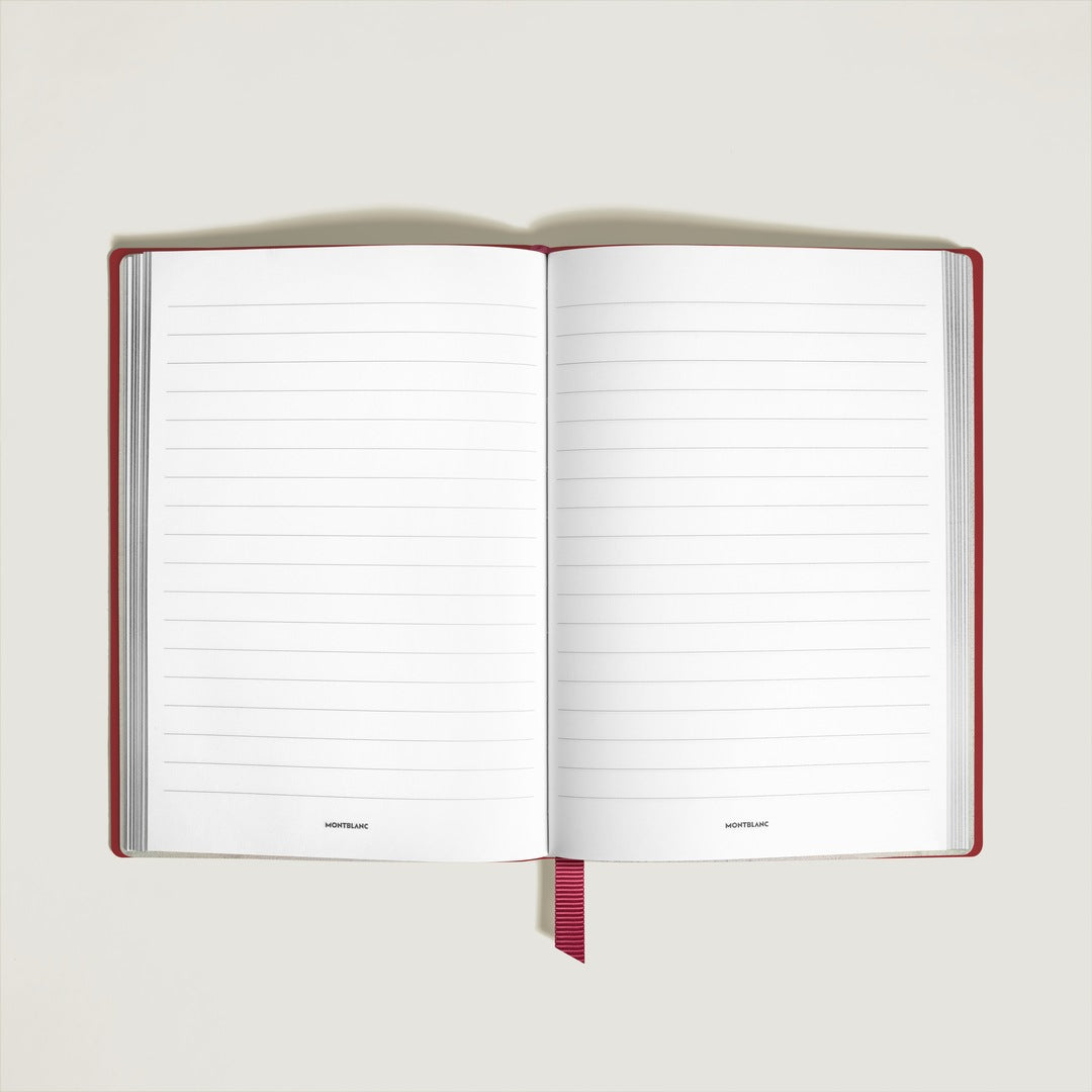 Notebook Medium, Brick Red Leather, Red, Lined Pages