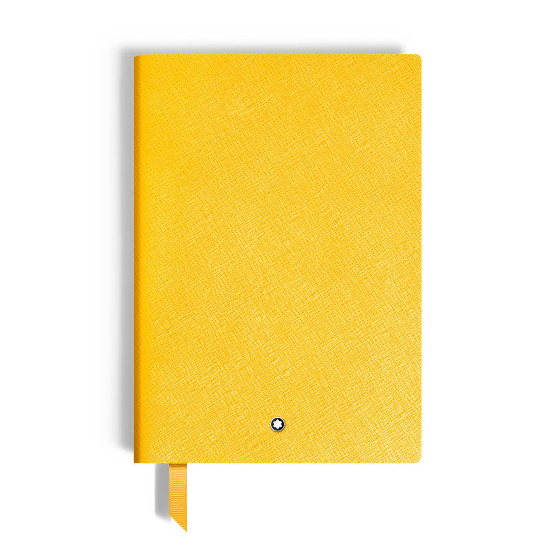 Notebook Medium, Saffiano Leather, Modena Yellow - Lined Pages
