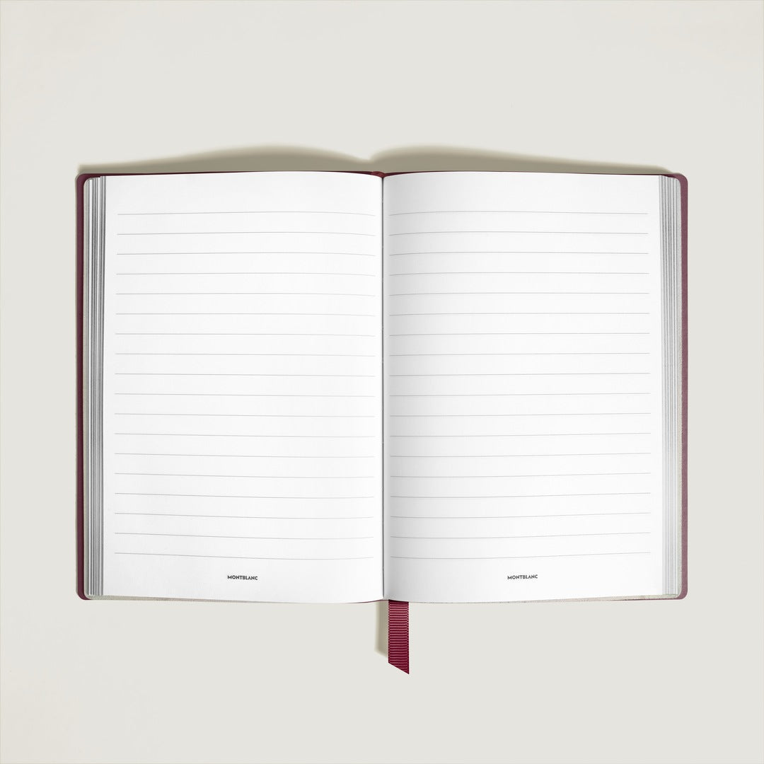 Notebook Medium, Cassis Leather, Burgundy, Lined Pages