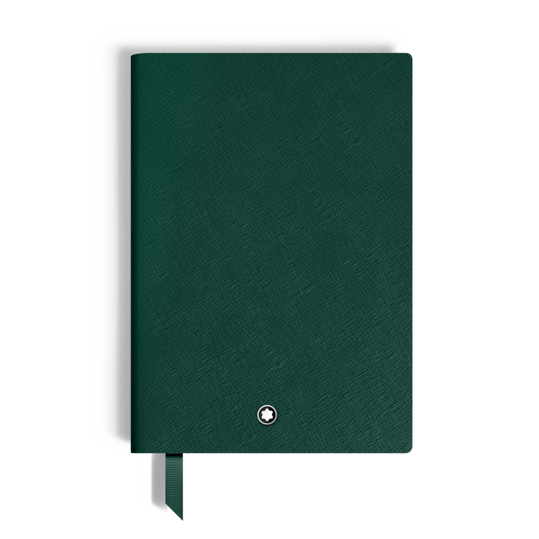 Notebook Medium, Saffiano Leather, British Green - Lined Pages