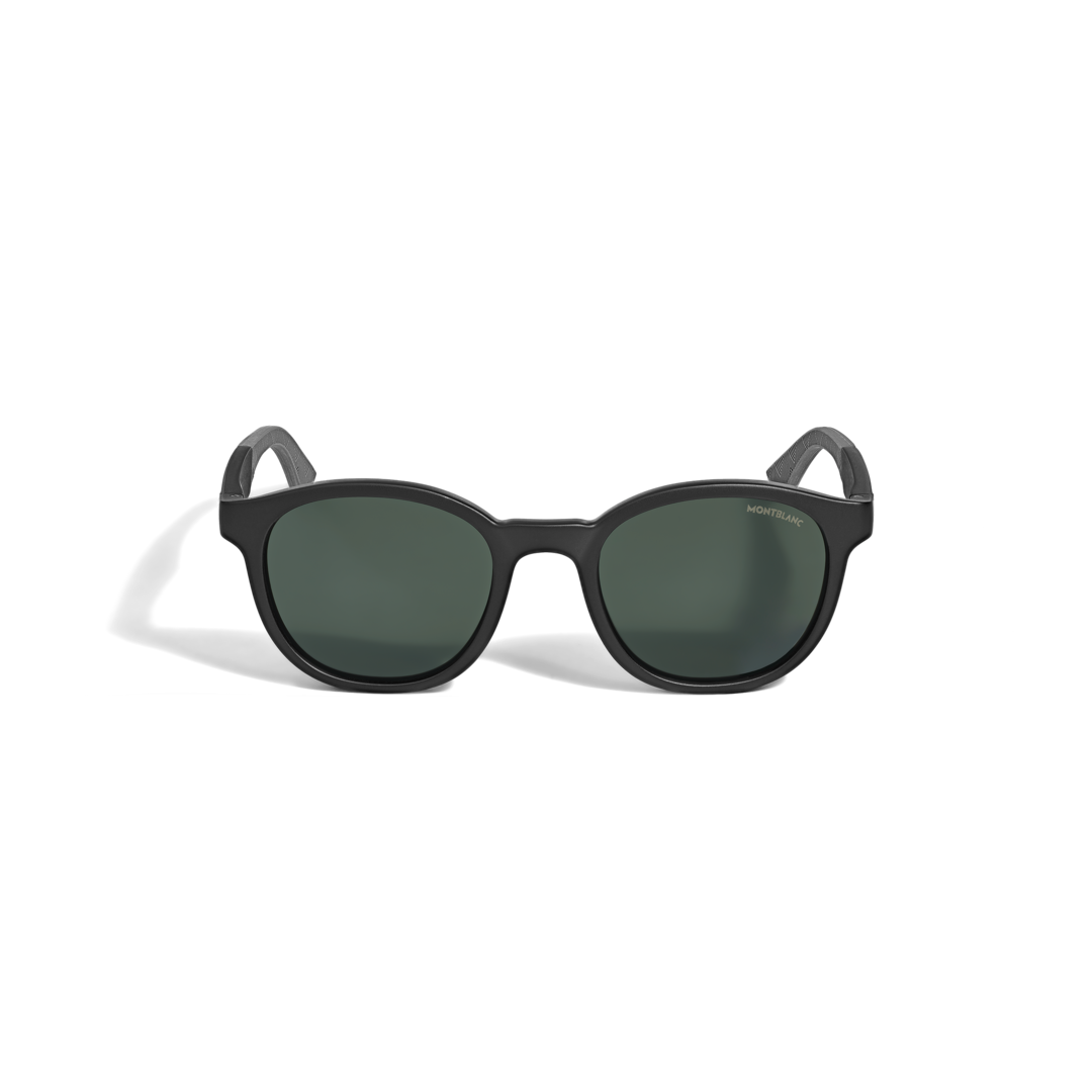 Round Sunglasses With Black Coloured Injected Frame