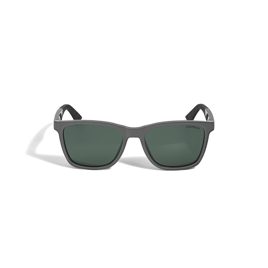 Lunettes de soleil carrées avec monture injectée grise