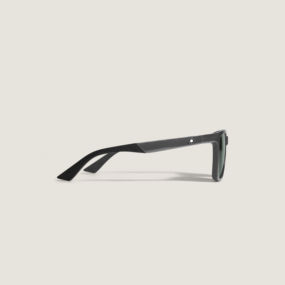 Lunettes de soleil carrées avec monture injectée grise