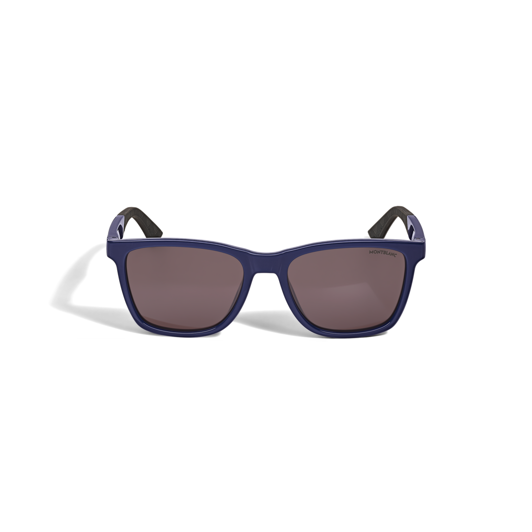 Squared Sunglasses With Injected Blue Coloured Frame