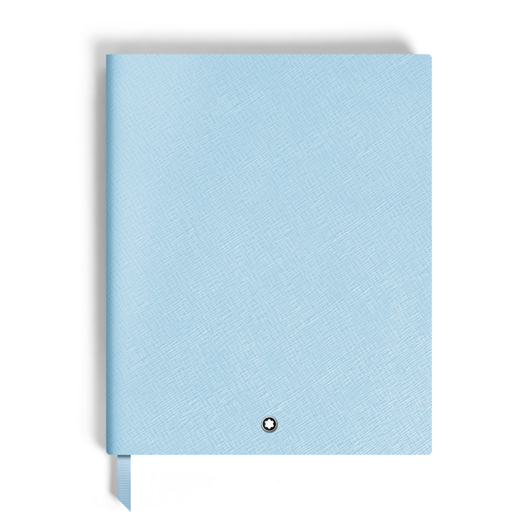 Notebook Large, Saffiano Leather, Pale Blue - Lined Pages