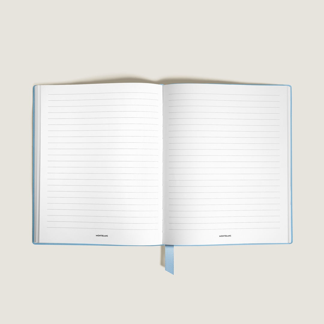 Notebook Small, Saffiano Leather, Pale Blue - Lined Pages