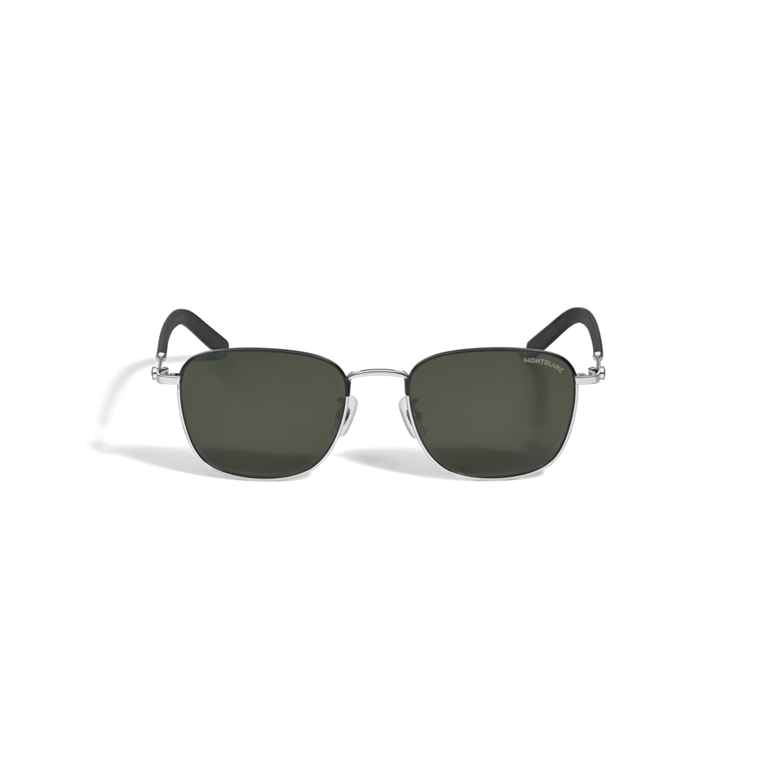 Squared Sunglasses With Silver Coloured Metal Frame