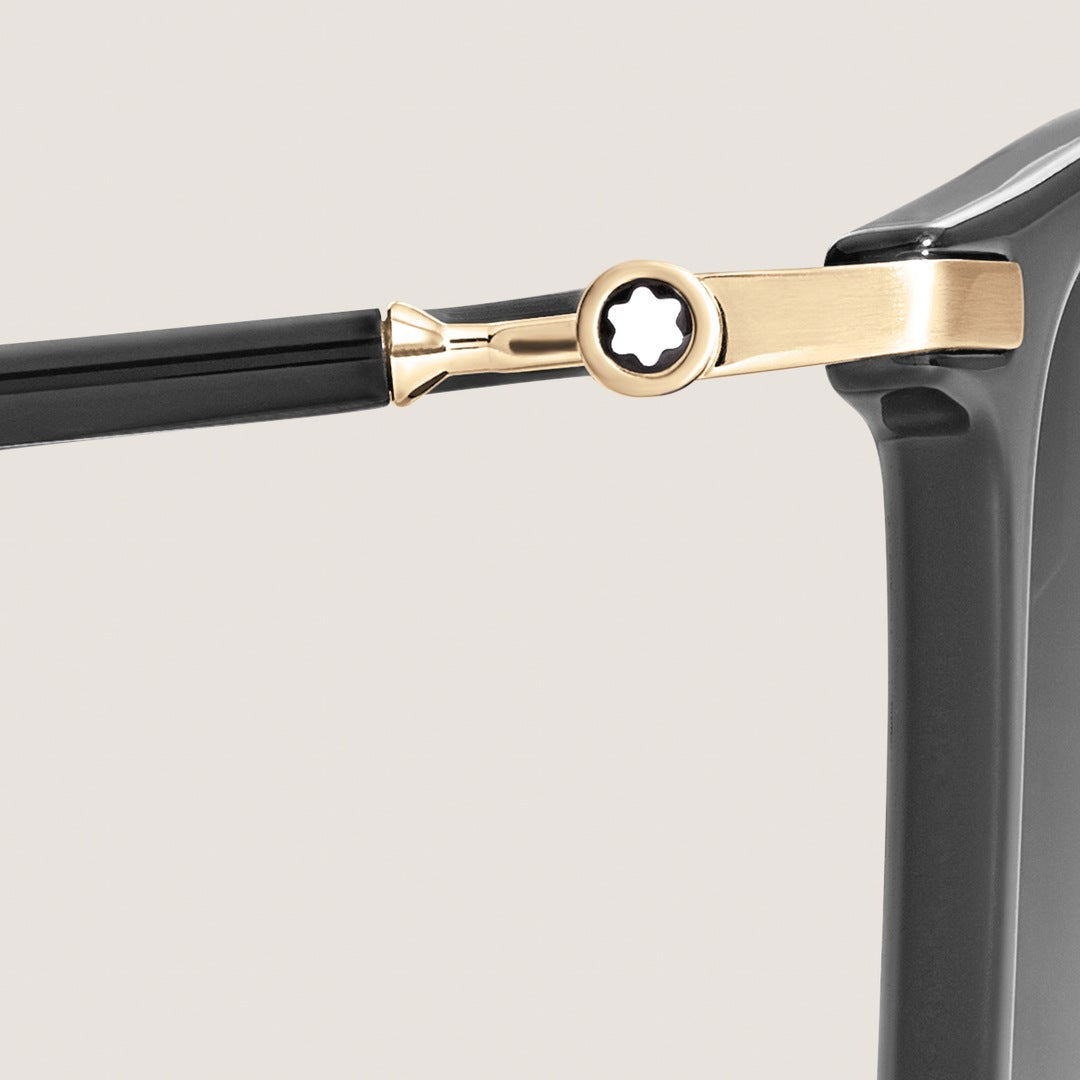 Squared Sunglasses with Black Acetate Frame