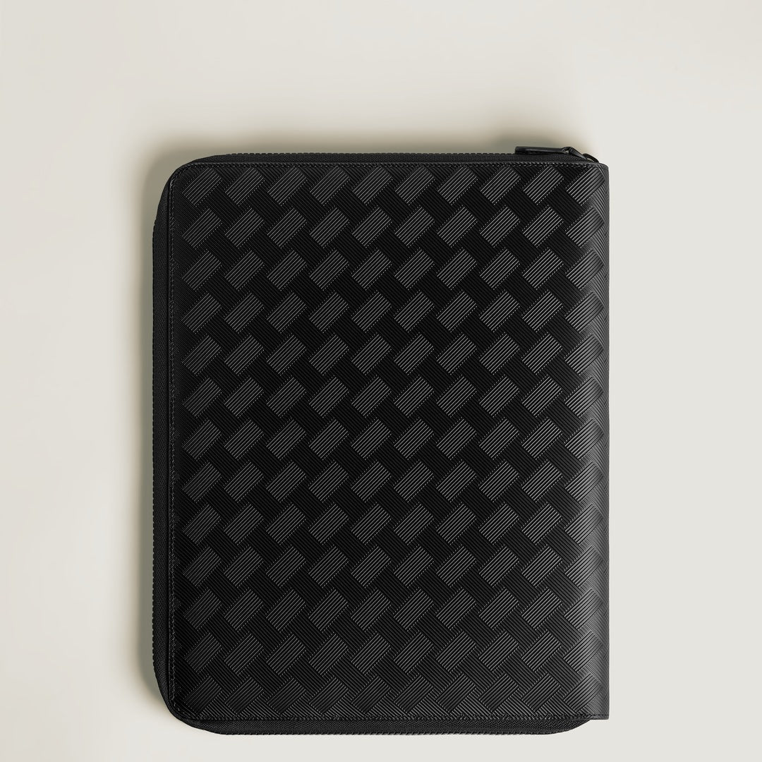 Medium Notebook Holder with zip in Extreme Leather