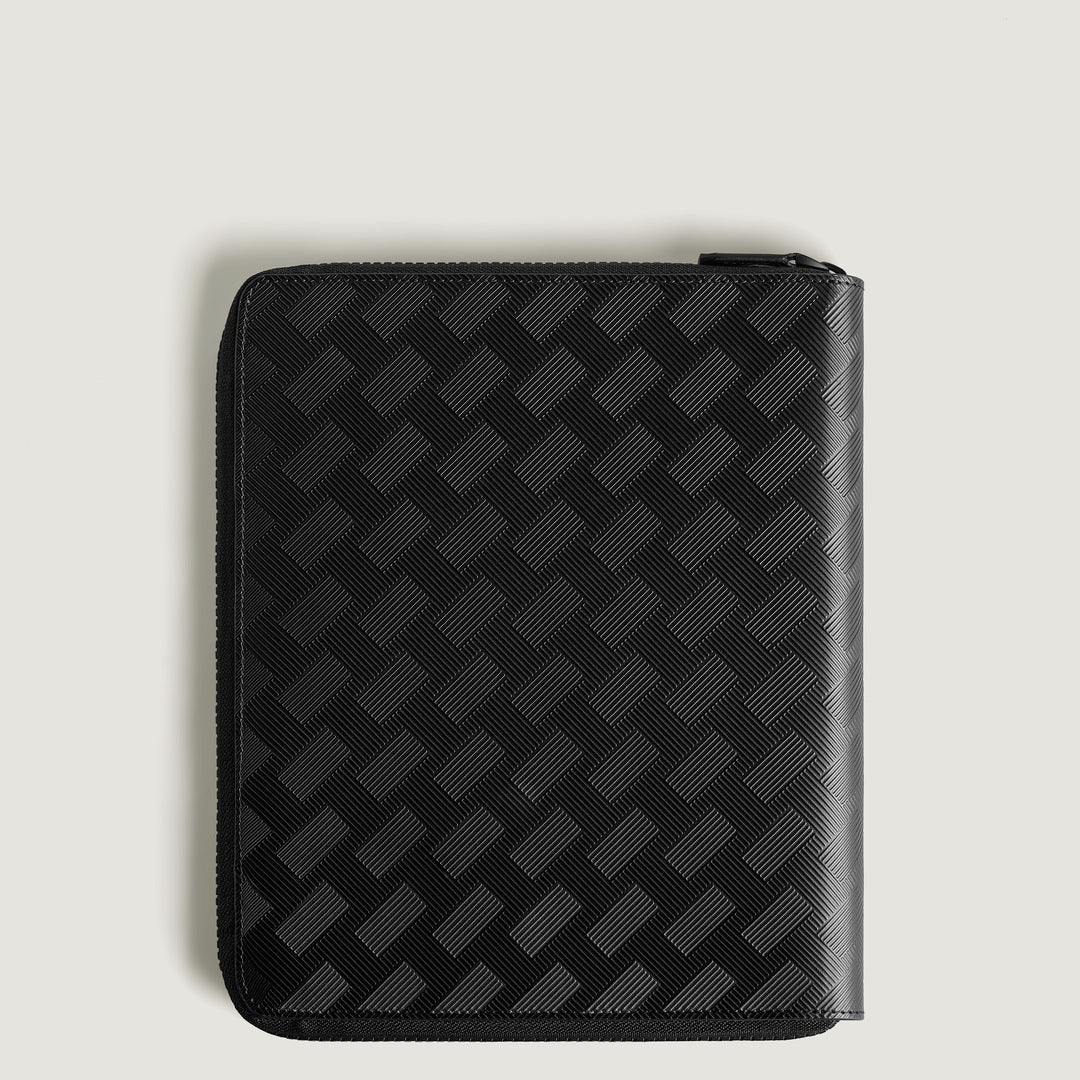 Small Notebook Holder with zip in Extreme Leather