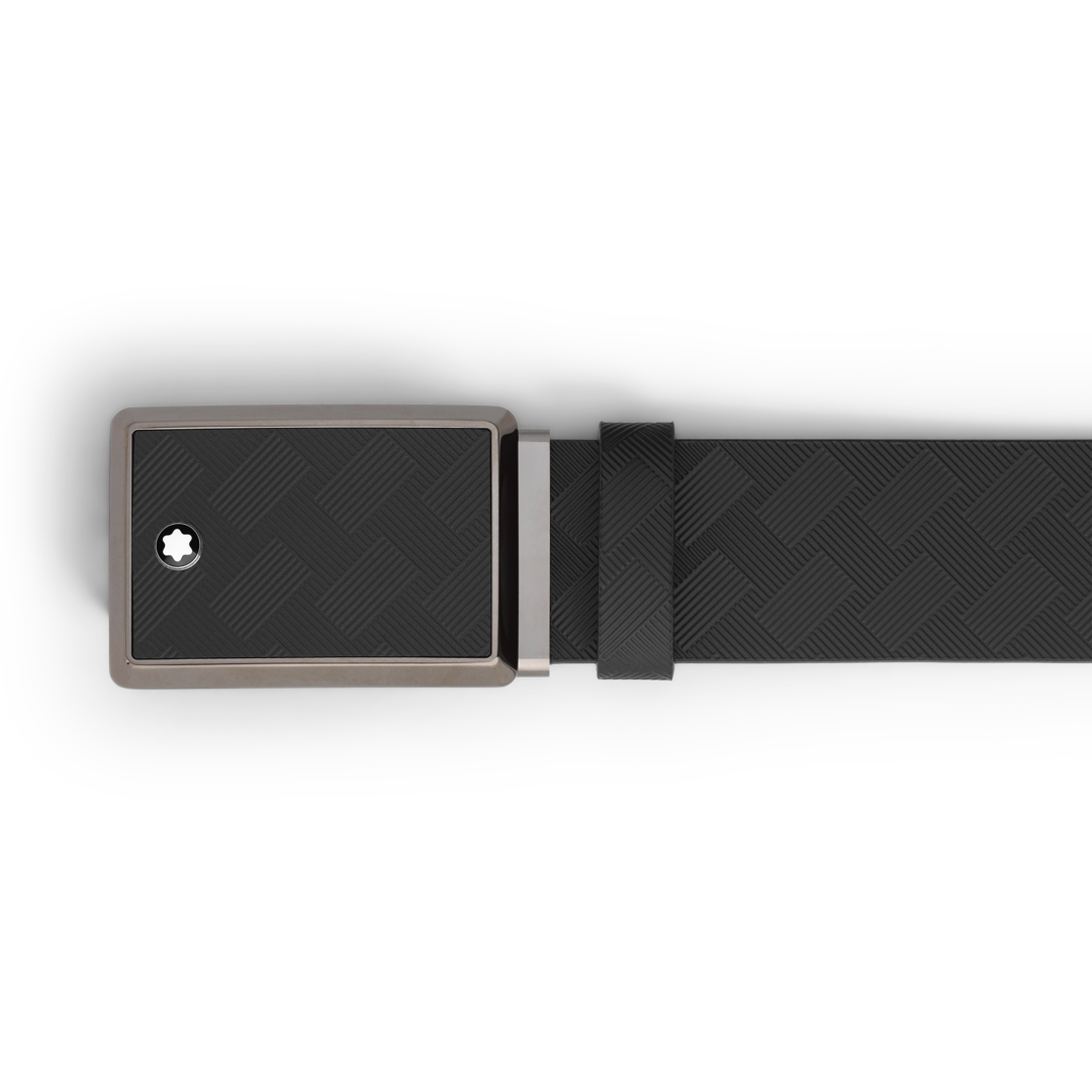 Black 35 mm leather belt