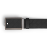 Black 35 mm leather belt