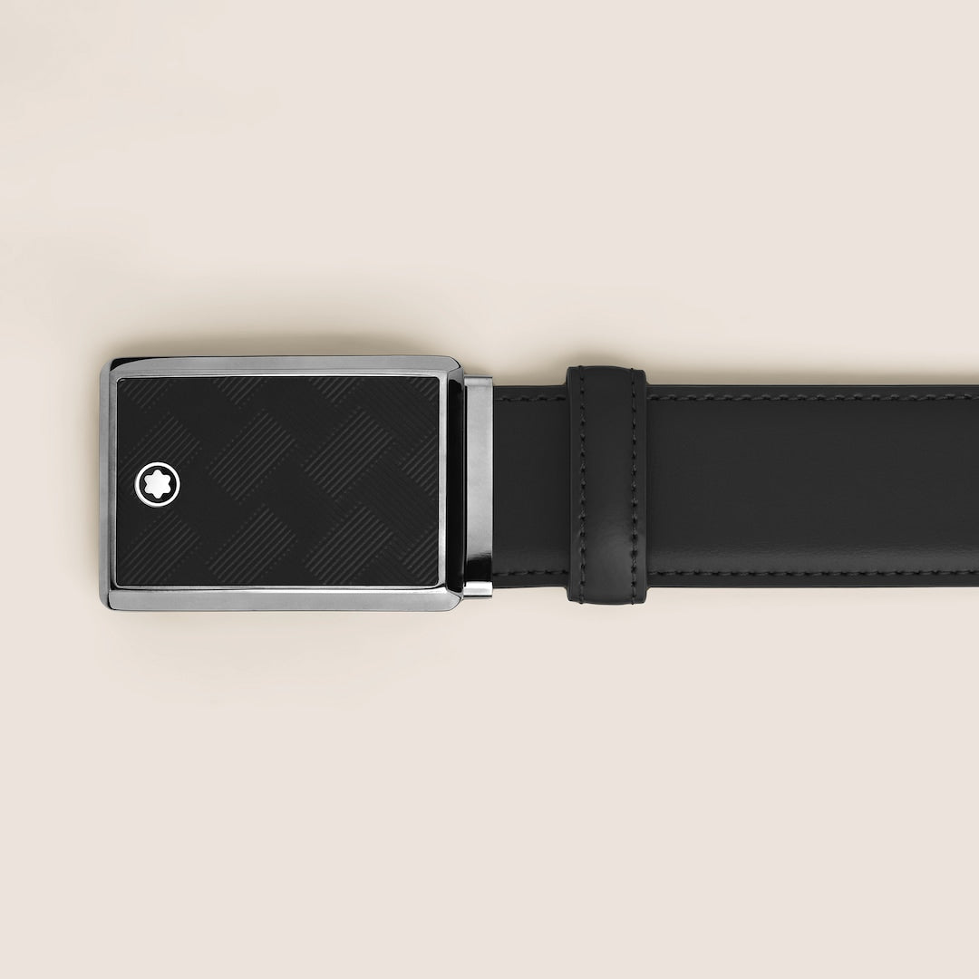 Black Leather 35mm Belt