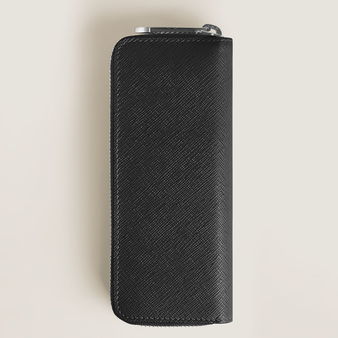 Sartorial 2 pen pouch with zip