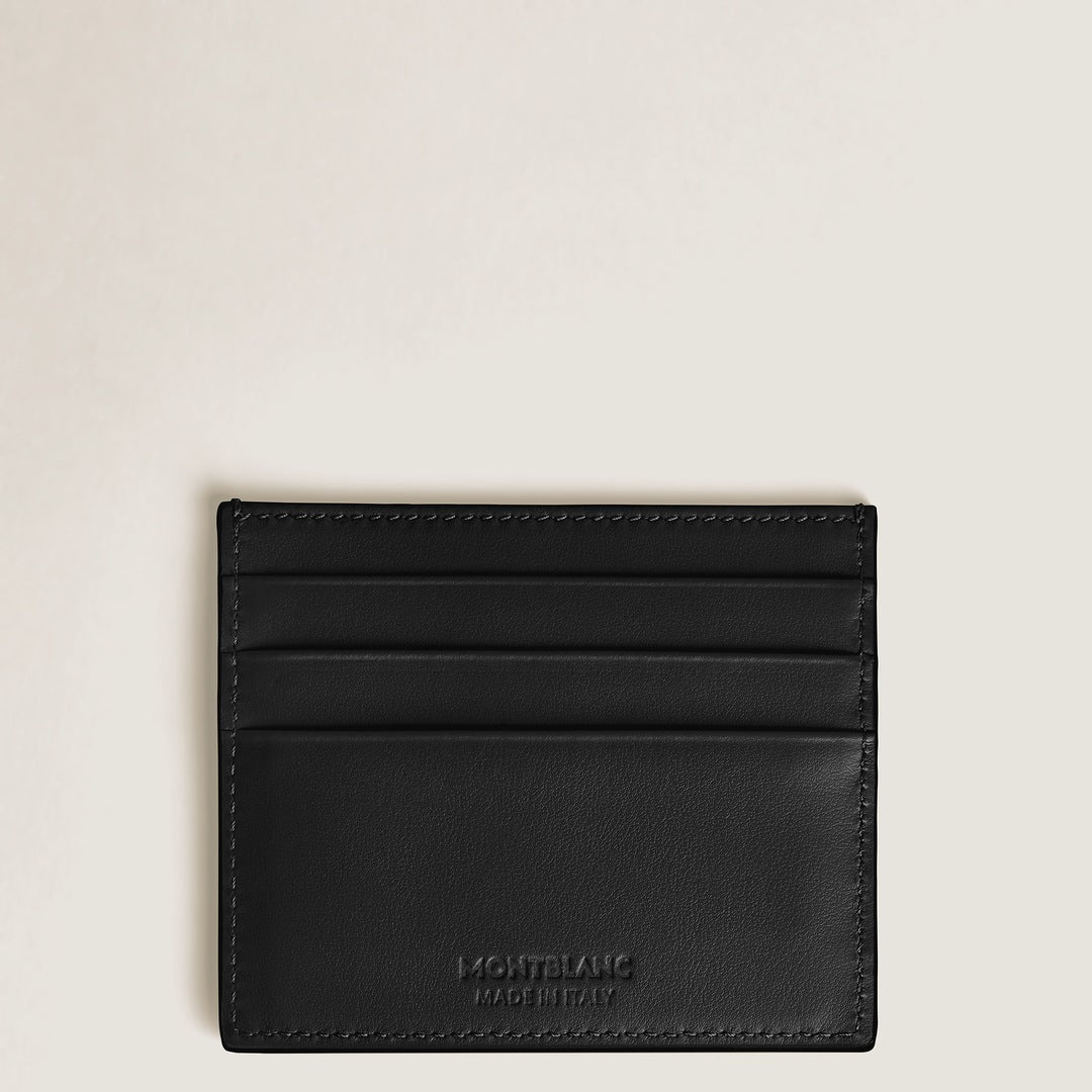 Card Holder 6cc in Croco-Embossed Leather