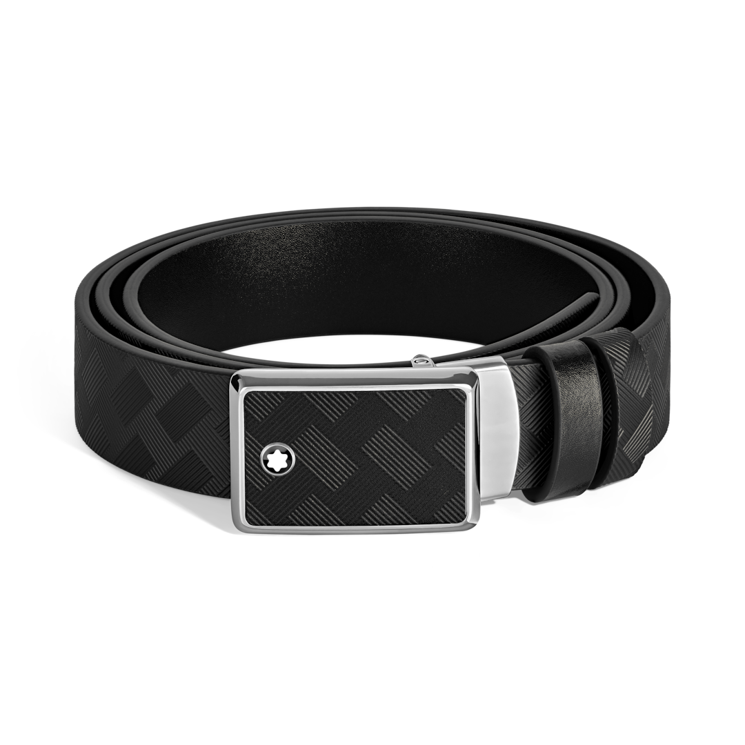 Marquetry Plate 35 mm Reversible Belt in Extreme Leather